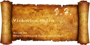 Vinkovics Hella névjegykártya