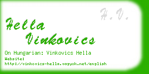 hella vinkovics business card